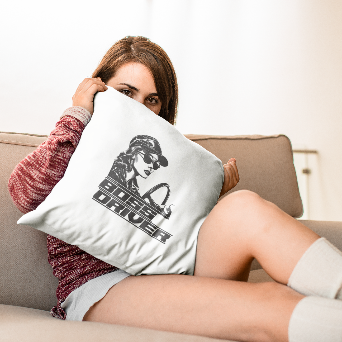 Stealing the Scene - Boss Driver - Square Pillow