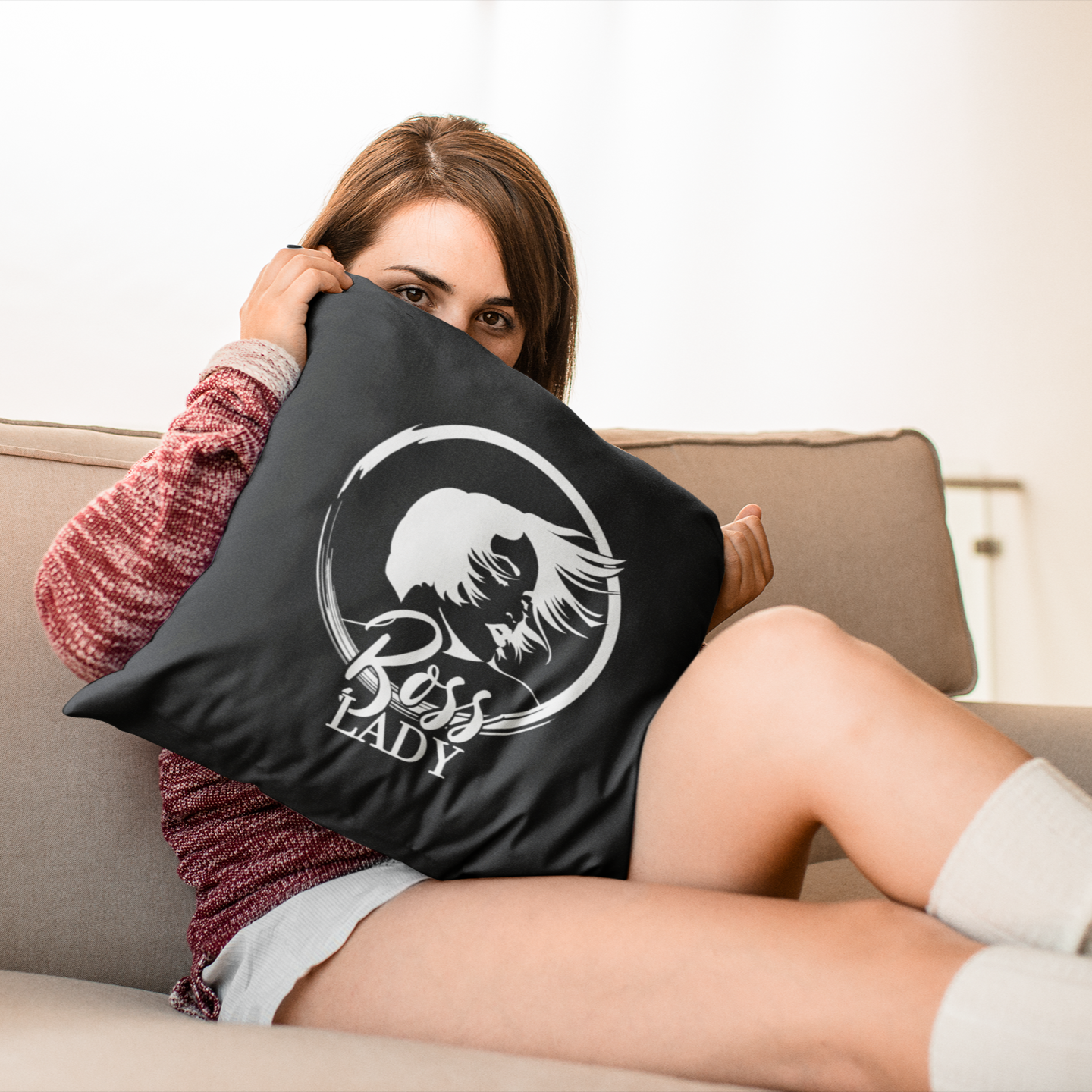 From No to Glow - Boss Lady - Square Pillow