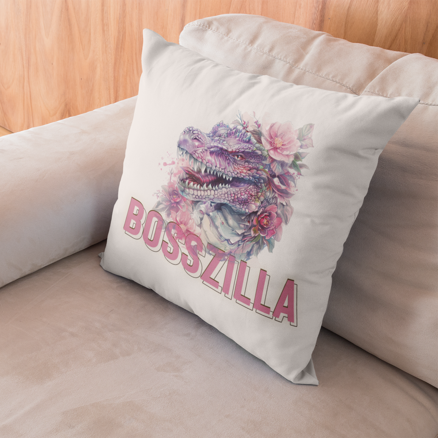 Thriving on My Own - Bosszilla - Square Pillow