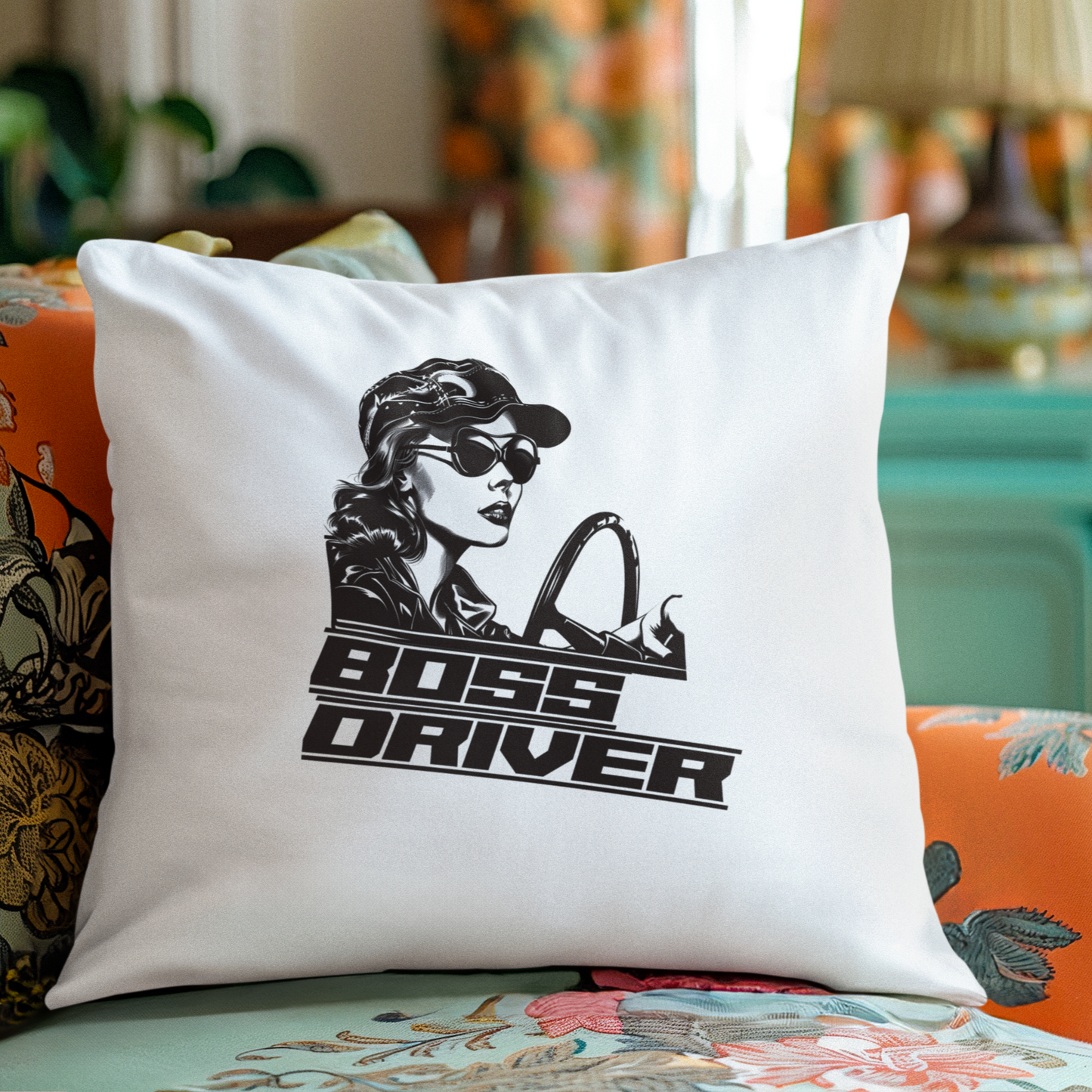 Stealing the Scene - Boss Driver - Square Pillow