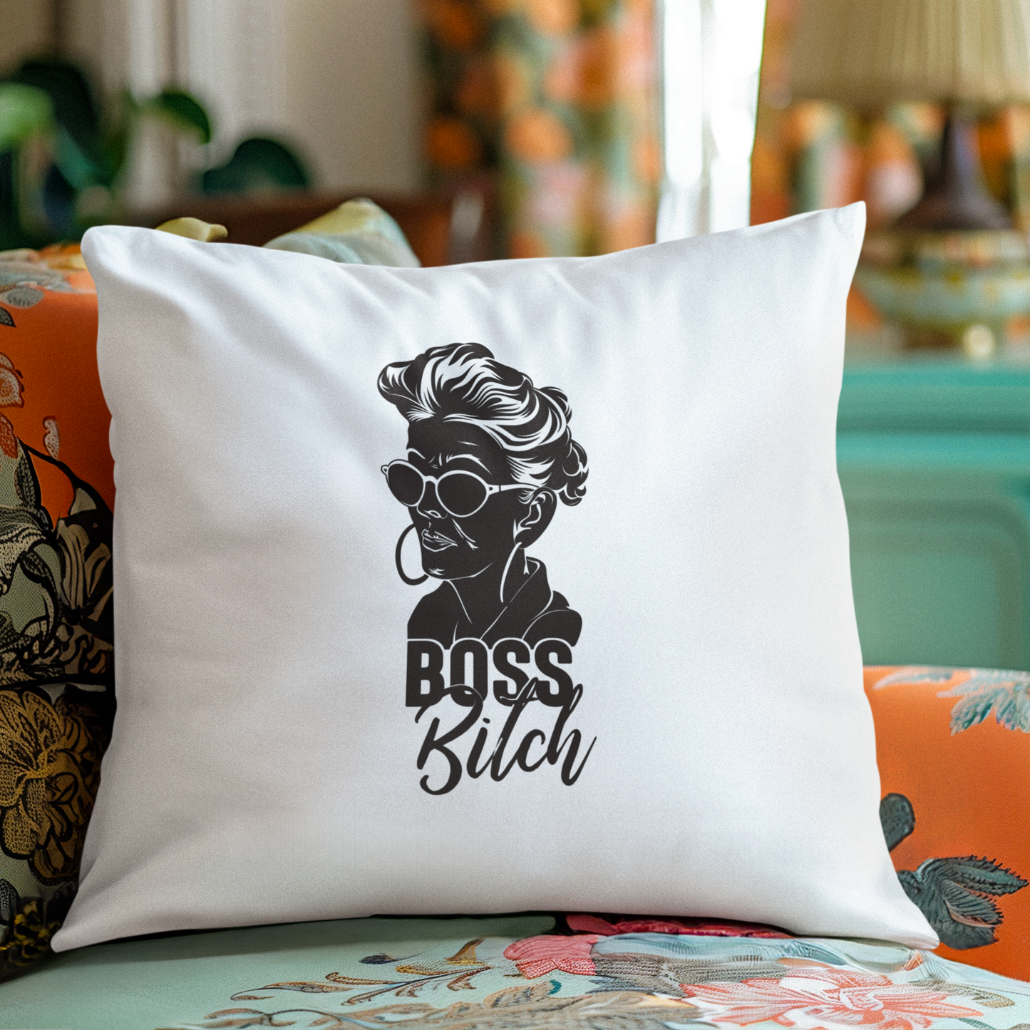 Grinding Paid Off - Boss Bitch - Square Pillow