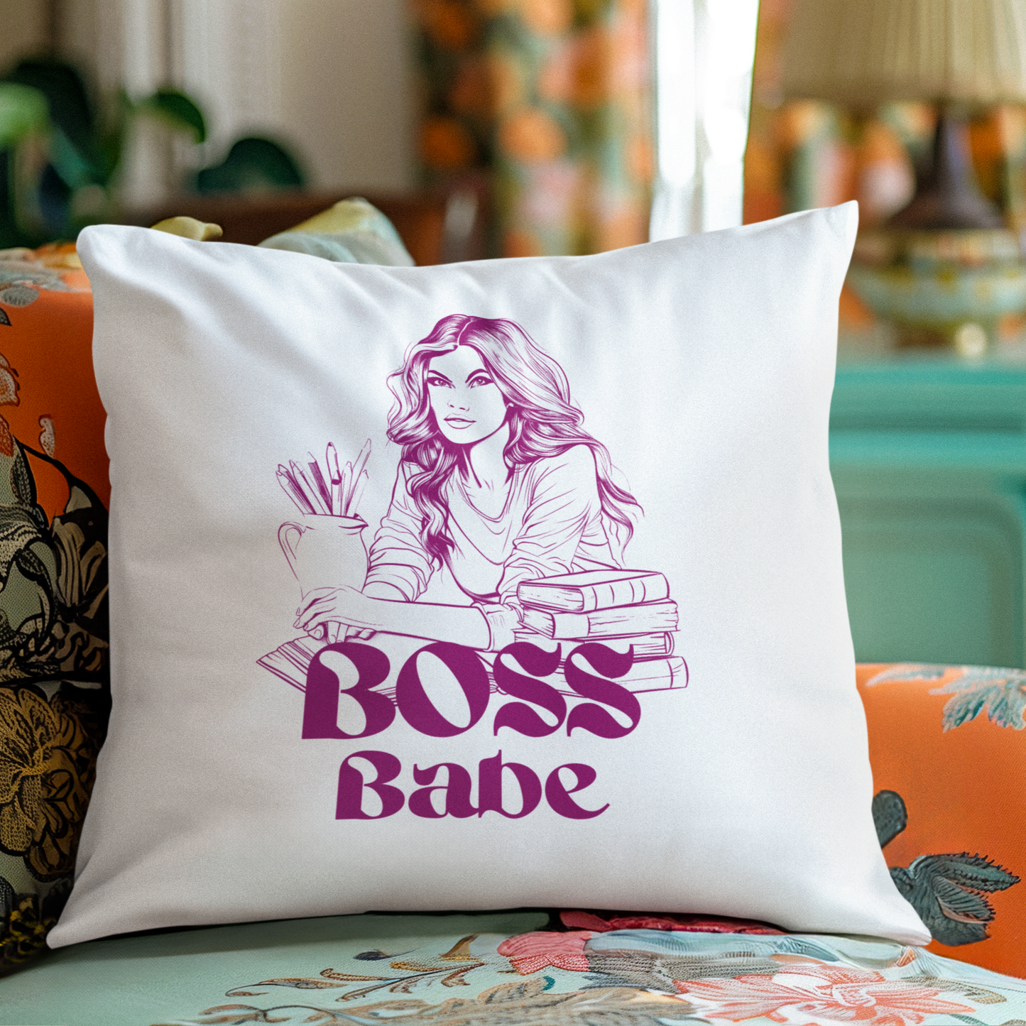 Make It Happen - Boss Babe Brigitte - Square Pillow