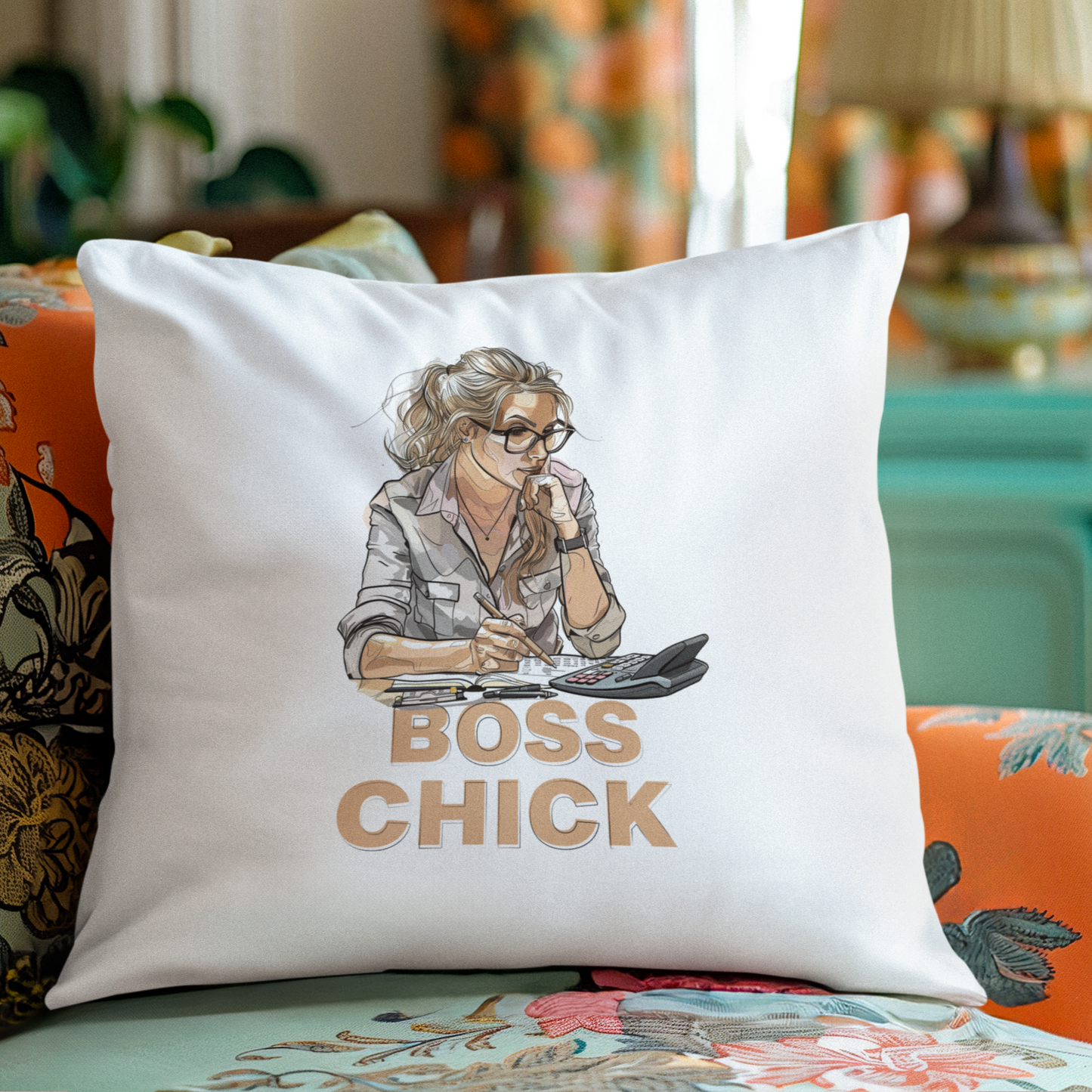 Too Fab to Ignore - Boss Chick Mona - Square Pillow