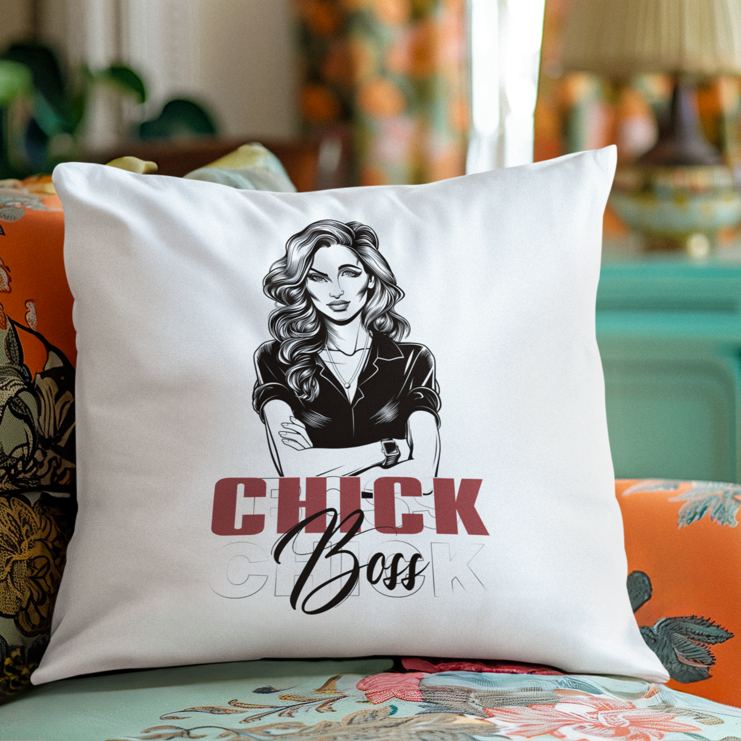 Catch Me Winning - Boss Chick Kim - Square Pillow