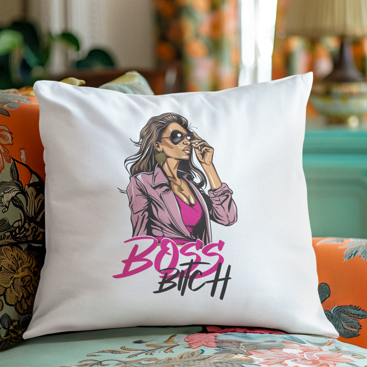 Unstoppable Queen Energy - Boss  Bitch Charlie -  Square Pillow