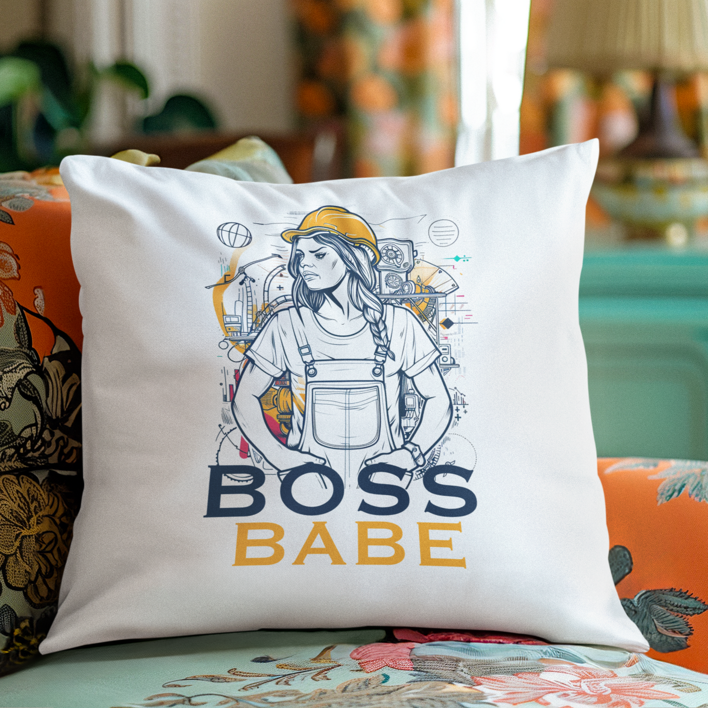 Conquer and Shine - Boss Babe Isa - Square Pillow