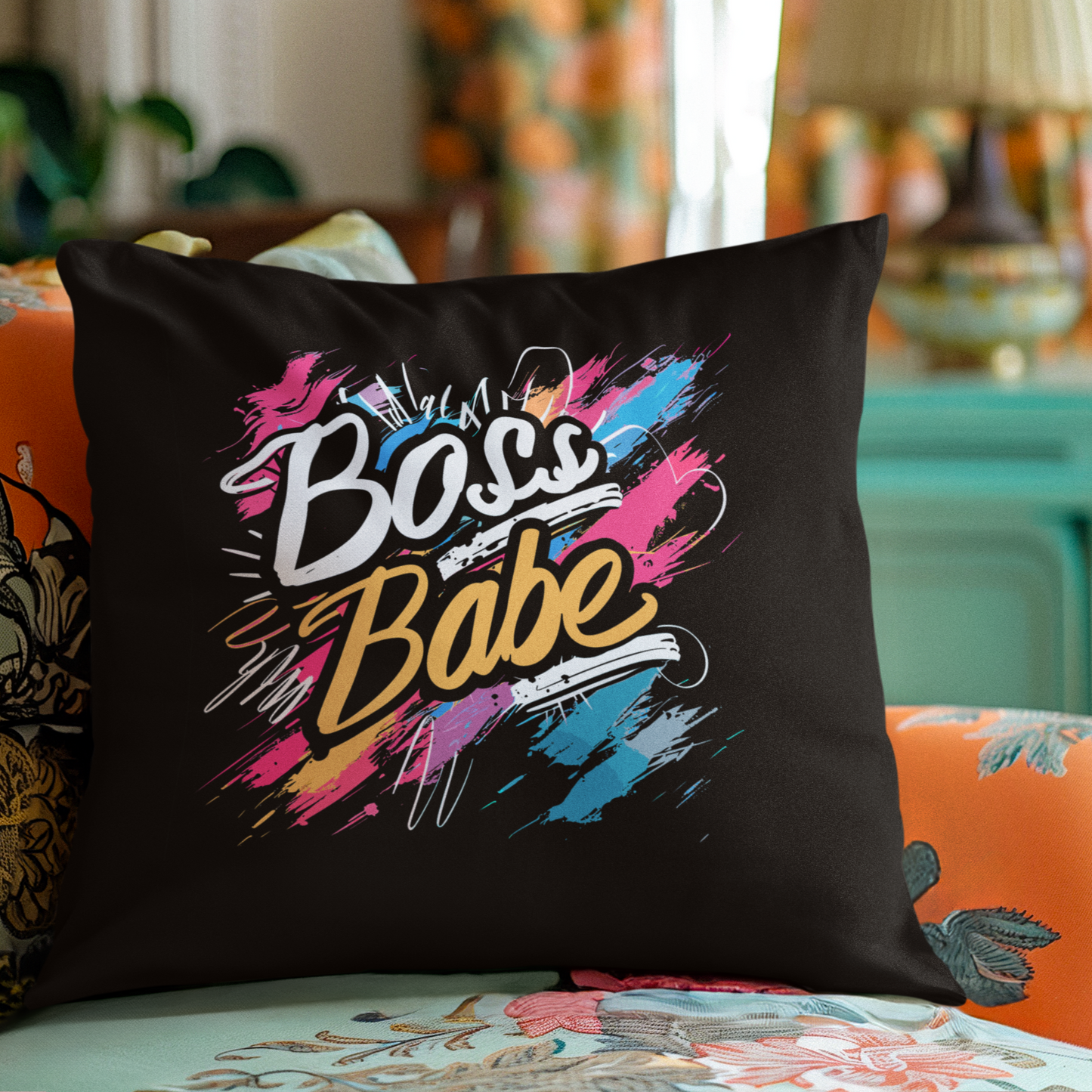 Empowered and Crushing It - Boss Babe - Square Pillow