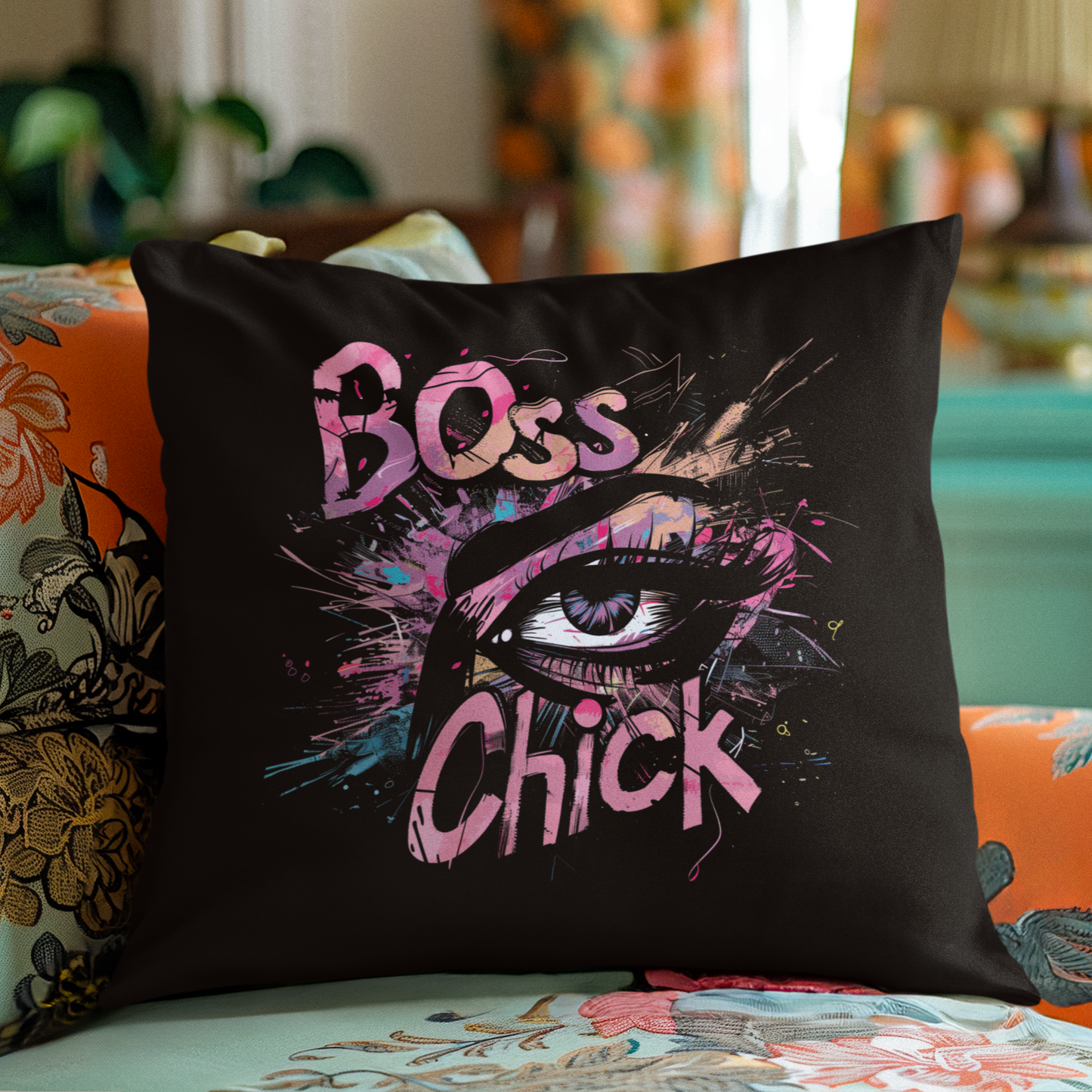 No Handouts, Just Hard Work - Boss Chick - Square Pillow