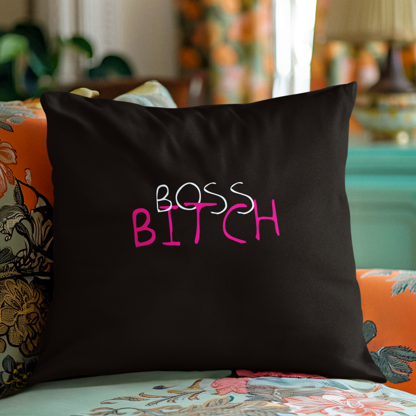 Power, Positivity, Profits - Boss Bitch - Square Pillow