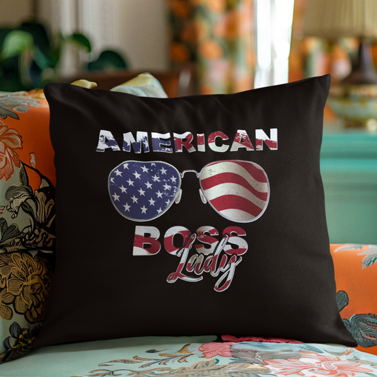 Make It Happen - American Boss Lady - Square Pillow