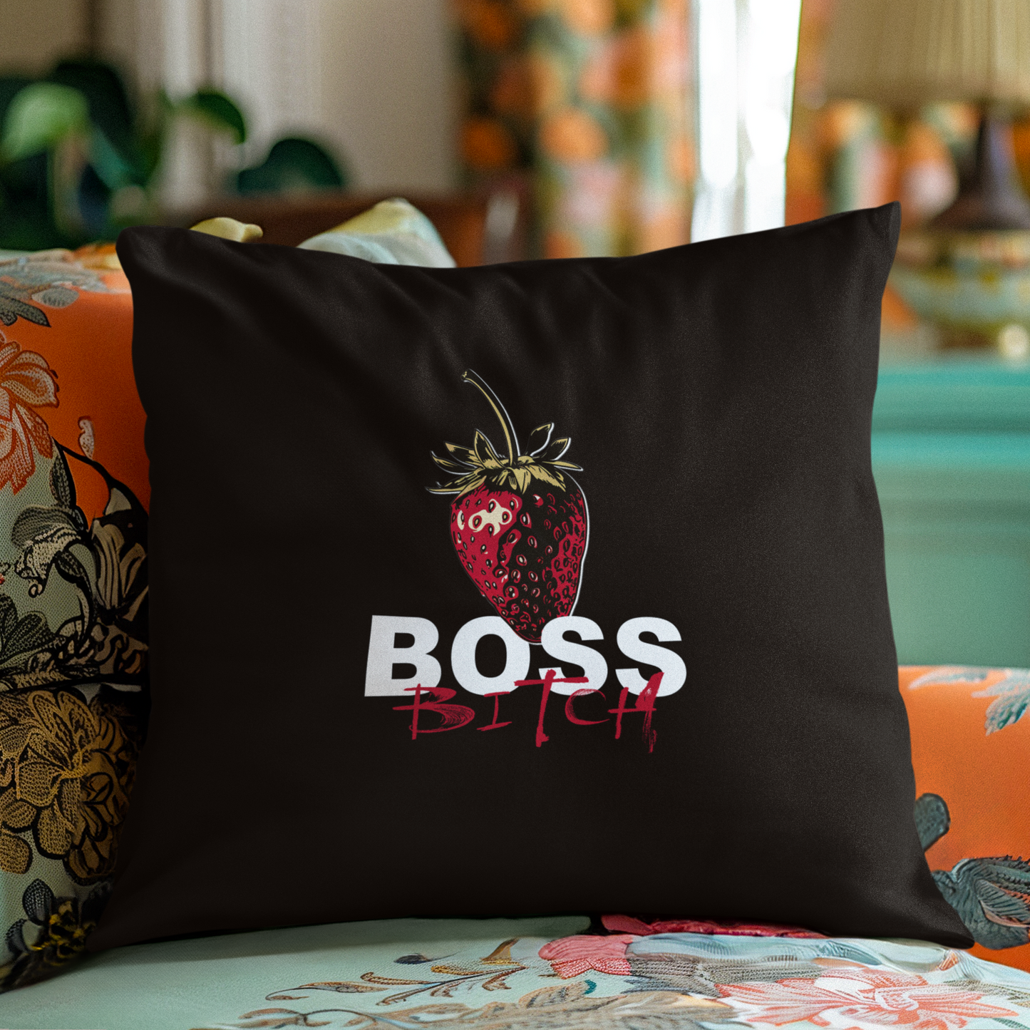 Proudly Self-Made - Boss Bitch - Square Pillow