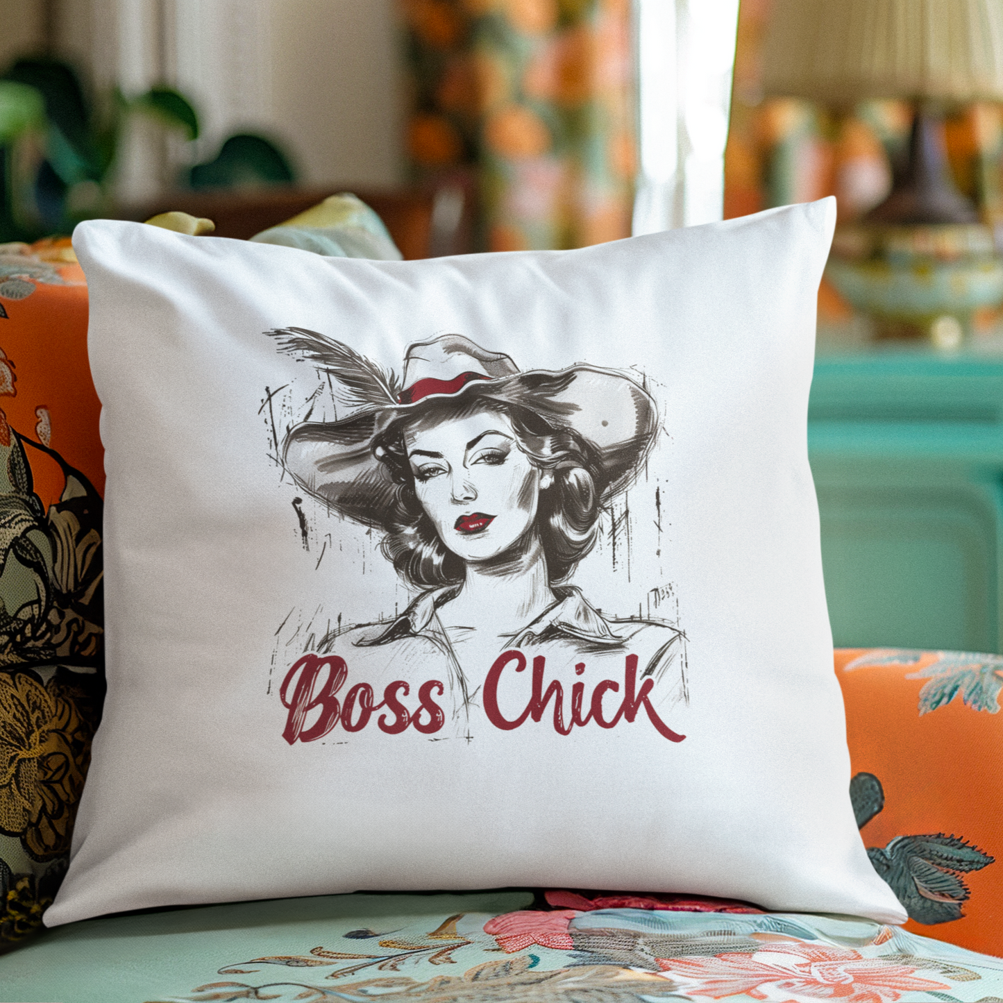 Sweat Equity Queen - Boss Chick - Square Pillow