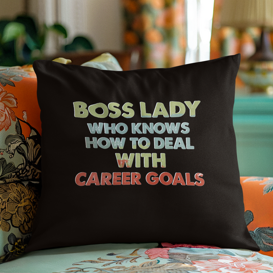 Nobody's Plan but Mine - Boss Lady Who Knows How To Deal With Career Goals - Square Pillow