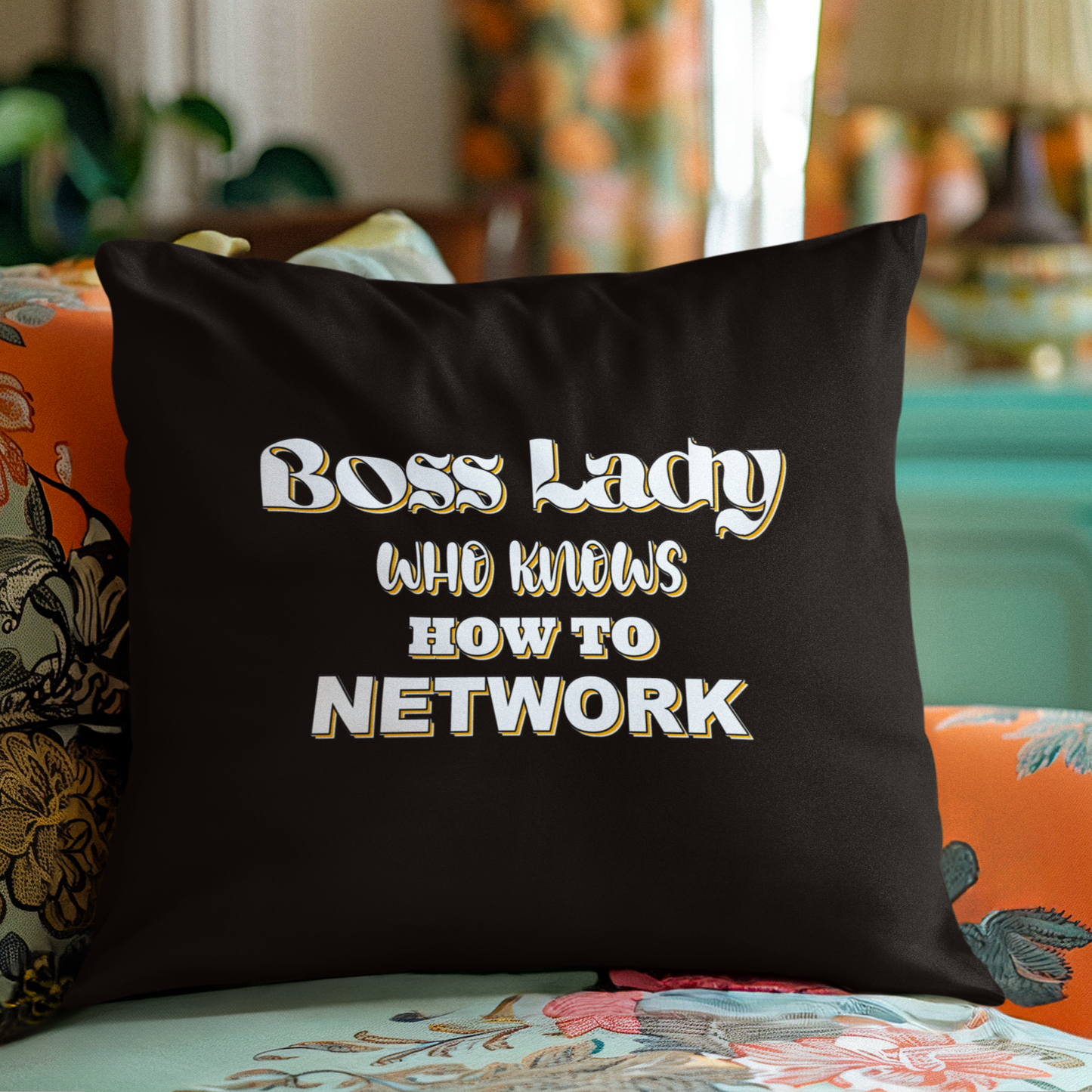 Freedom Looks Good - Boss Lady Who Knows How To Network - Square Pillow