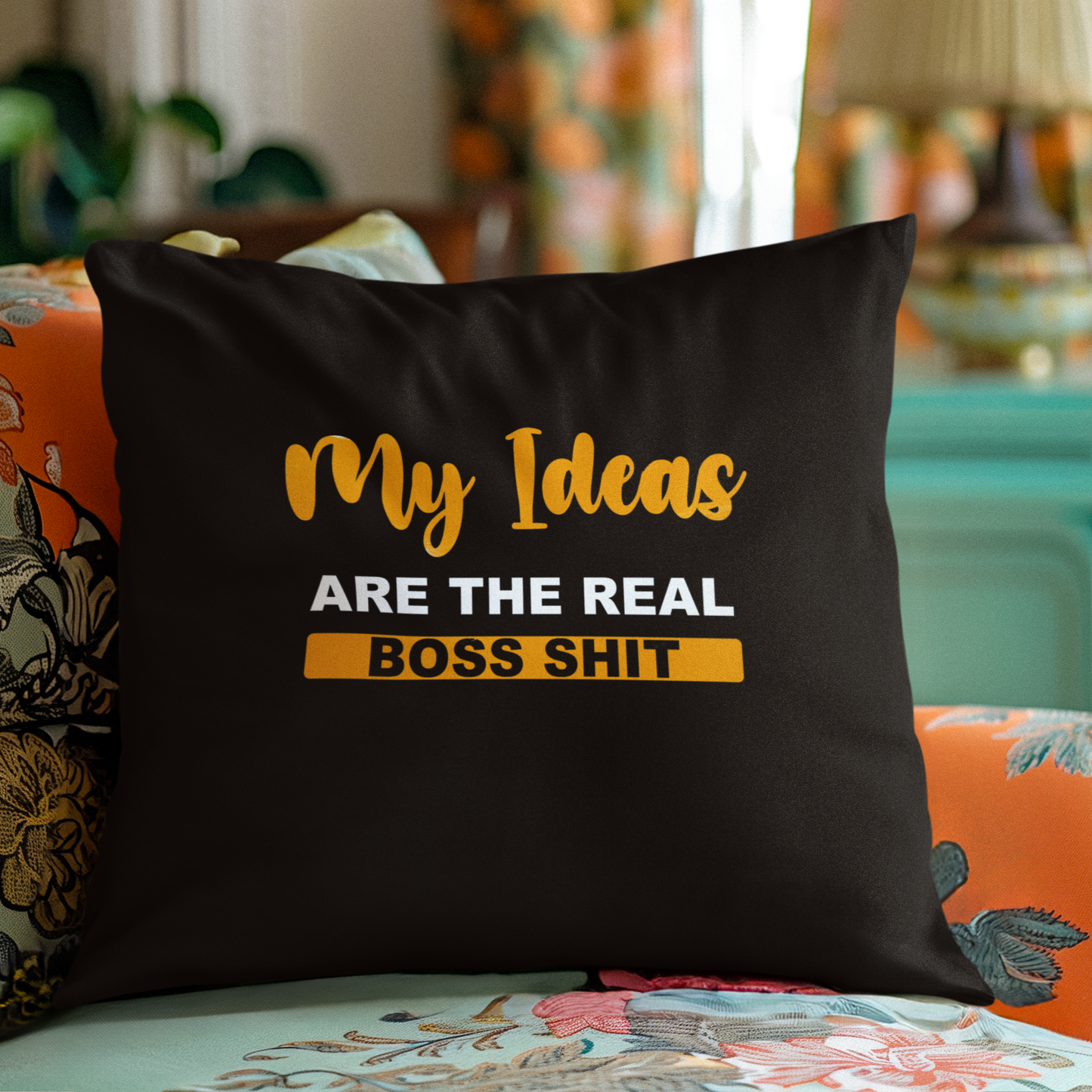 Watch and Learn - My Ideas Are The Real Boss Shit - Square Pillow