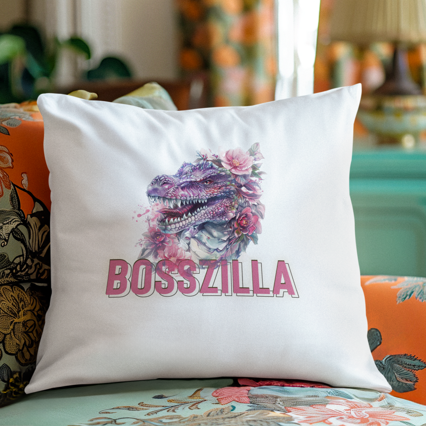Thriving on My Own - Bosszilla - Square Pillow