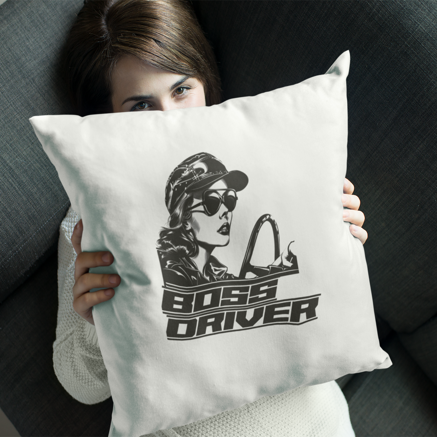 Stealing the Scene - Boss Driver - Square Pillow
