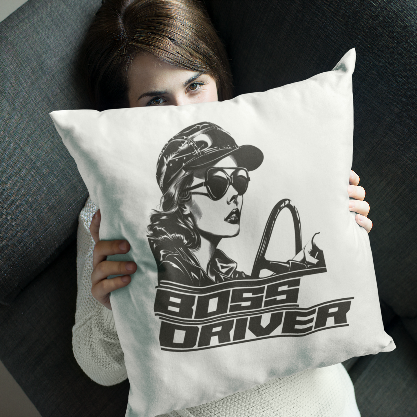 Stealing the Scene - Boss Driver - Square Pillow